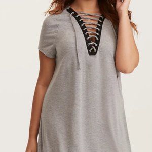 Torrid Lace Up Tee Dress